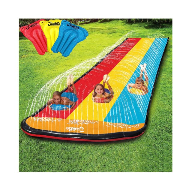 Jambo XL Premium Slip Splash and Slide with 3 Bodyboards