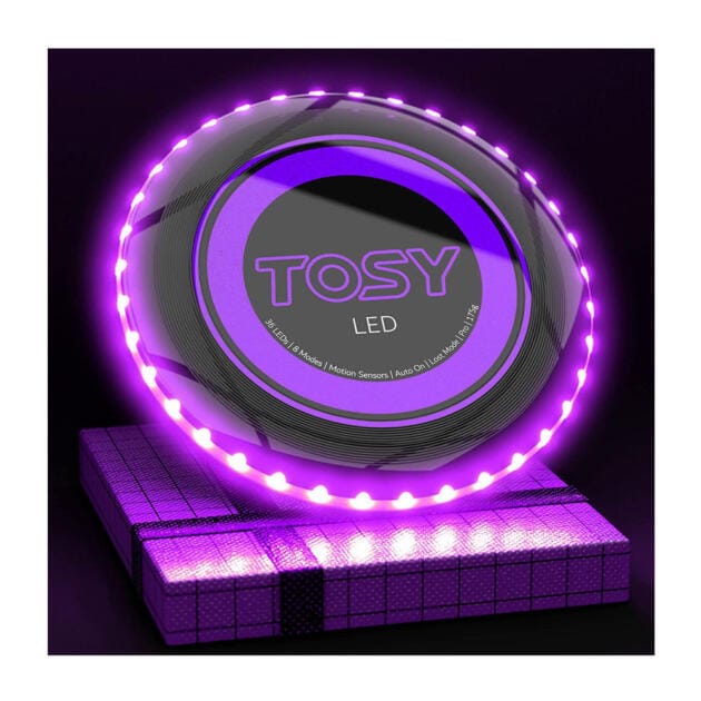 TOSY 36 & 360 LED Flying Disc - Extremely Bright, Smart Auto Light Up